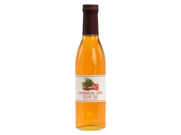 12.7 fl oz botle of caribbean jerk olive oil