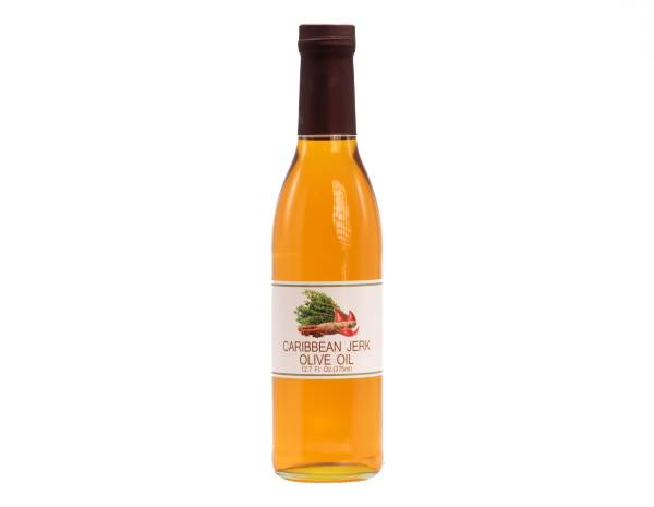 12.7 fl oz botle of caribbean jerk olive oil