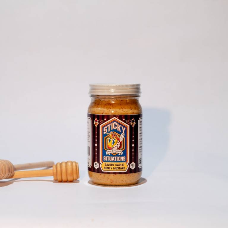 Savory Garlic Honey Mustard Sticky Situations & Extra Virgin Oil