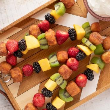 Sweet Breakfast Kabobs with Honey-Yogurt Dipping Sauce