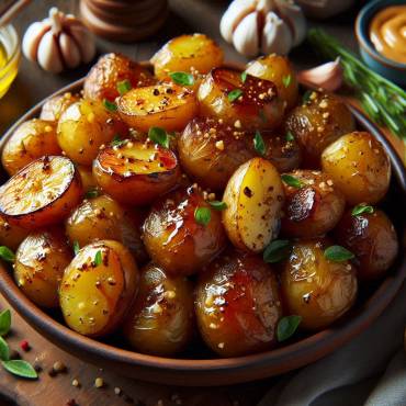 Garlic Honey Mustard Roasted Potatoes