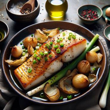White Fish with Scallion Grapeseed Oil